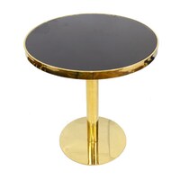 Picture of Jilphar Tempered Glass Top Table - Black - JP2144A 70Dia