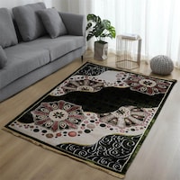 Picture of Saryon Selk Soft Silk Floral Design Turkish Carpet - Green