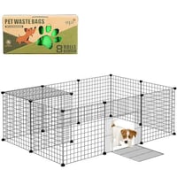 Picture of Naor Portable Metal Wire Fence Panels for Pets, Black, Pack of 12