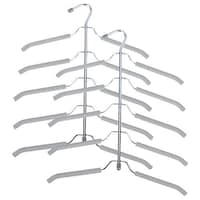 Picture of Jjone 5-in-1 Multi Layer Clothes Hangers - White, Pack of 2 pcs