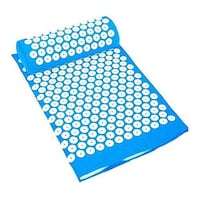 Picture of Acupuncture Yoga Mat with Cushion Massage Pillow, Blue & White