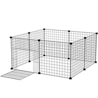 Picture of Naor Metal Wired Pet Playpen Fence, Black, Pack of 8 Panel