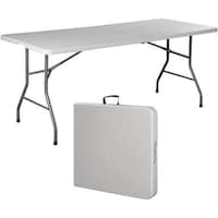 Picture of Maple Multi-functional Portable Plastic Folding Table, Off-White