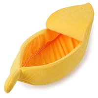 Picture of Skeido Soft Banana Shape Warm Pet Bed - Yellow