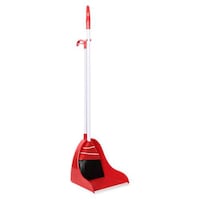 Picture of Moonlight Long Handle Dust Pan With Broom, Red