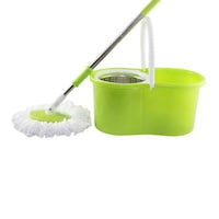 Picture of 360 Degree Rotating Stainless Steel Cleaning Mop Head and Bucket, Green
