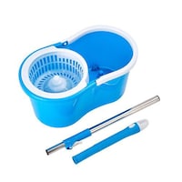 Picture of 360 Degree Spin Mop Bucket with Plastic Basket and Wheel