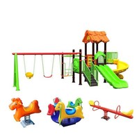 Picture of Xiangyu Playground with Spring Horse,  Horse Merry-Go-Round & 2 Person Seesaw, X00803