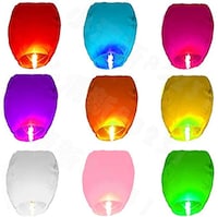 Picture of Sky Lanterns 6 Pcs - Assorted Colors