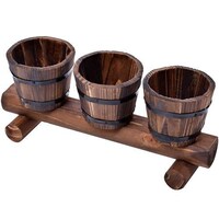 Picture of Lingwei Creative Wooden Flower Pot, Brown