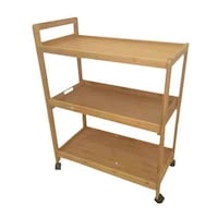 Picture of Lingwei Kitchen Storage Shelf Serving Trolley Cart with Universal Wheels