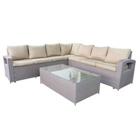 Picture of Oasis Casual 7 Seater L Shape Rattan Sofa Set, Beige 
