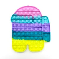 Picture of J&J Among Us Design Silicone Push Fidget Sensory Toy, Multicolor, 20cm