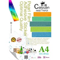 Picture of Caiyuan Optimal Quality Self-Adhesive Inkjet Paper, A4, Pack of 50 Sheets