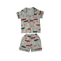 Picture of Alsanafer Car Print Kids Fashion Top and Short Set, R001, Grey