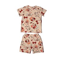 Picture of Alsanafer Kitty Print Kids Fashion Top and Short Set, R002, Peach