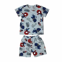 Picture of Alsanafer Spiderman Print Kids Fashion Top and Short Set, R021, Blue