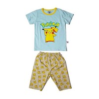 Picture of Alsanafer Pikachu Print Kids Fashion Top and Short Set, R030, Multicolor