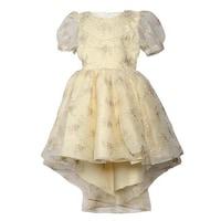 Picture of Alsanafer Embroidered Girl's Fashion Dress - D009, Yellow