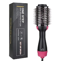 Picture of Uzq3f118 3-In-1 Negative Ion Electric Hair Curler Brush, Black