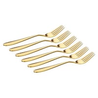 Picture of Li Ying Small Fork Set, Gold, Set of 6 Pieces