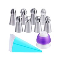 Picture of Lihan Piping Tips with Bag for Cake Decorations, Silver
