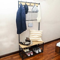 Picture of YATAI Heavy Duty Coat Rack With Shoe Storage Organizer