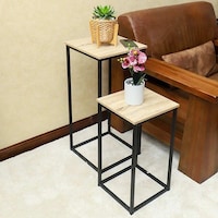 Picture of Yatai Wooden Nightstand Side Table - Set Of 2