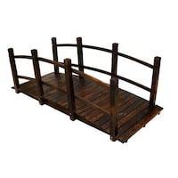 Picture of YATAI Classic Wooden Garden Bridge with Safety Rails