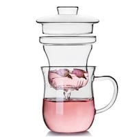 Picture of Li Ying Heat Resistant Glass Tea Infuser Mug with Strainer & Lid, 300ml