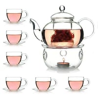 Picture of Li Ying Borosilicate Heat Resistant Glass Tea Pot Set, Set of 14pcs