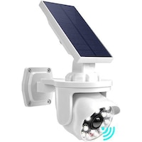 Picture of Outdoor Solar Powered Spotlight With Bionic Security Camera - White