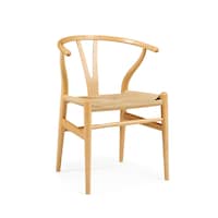 Picture of Neo Front Wishbone Chair, Wicker Solid Wood Dining Chair Handmade Wooden Chair Suitable to Kitchen and Dining Room