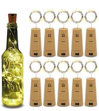 Picture of DZ Wine Bottle Lights with Cork, 20 LED, 10 pcs - Warm White
