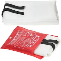 Picture of Almeck Fiberglass Fire Blanket for Emergency Survival, 1.8m x 1.8m