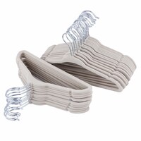 Picture of ZL Anti-Slip Velvet Cloth Hanger, 10 Pieces, Beige