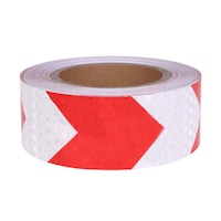 Picture of Toyvian Reflective Tape Night Safety Sticker Warning Tape, Red & White, 5cm
