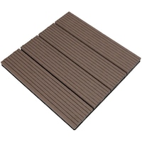 Picture of lqgpsx WPC Composite Decking Tile, Wood Coffee, 11 Pieces, 30 x 30 cm