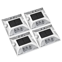 Picture of Aexit 6-LED Solar Road Stud Light, Pack of 4 - White