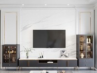 Picture of Neo Front TV Stand with Storage - Black & White