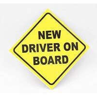 Picture of New Driver On Board Temporary Car Vinyl Stickers, 3 Pcs