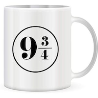 Picture of Harry Potter 9 3/4 Design Coffee Mug, 325ml, Black & White
