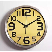 Picture of Trands Modern Living Room Wall Clock, Yellow