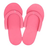Picture of Eva Disposable Slippers Pink, 12 Pairs In