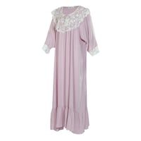 Picture of Susa Women's Ruffled Collar Maxi Dress, Pink - Free Size