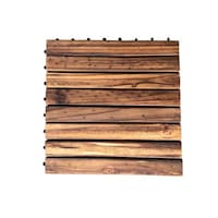 Picture of Lingwei Outdoor Walkway Path Rustic Decorative Deck Tile, 30x30x3cm, Brown