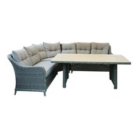 Picture of Swin Cushioned Rattan Sofa with Table, Grey