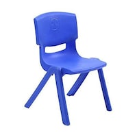 Picture of Xfun Kids Armless Stacking Chair, 28cm, Blue, Plastic