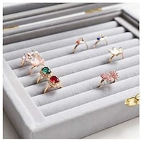 Picture of Xinchen Velvet Glass Ring Display Box Jewelry Holder