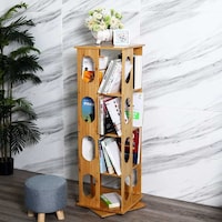 Picture of Yatai Multifunction Rotating Wooden Bookshelf Display Stand